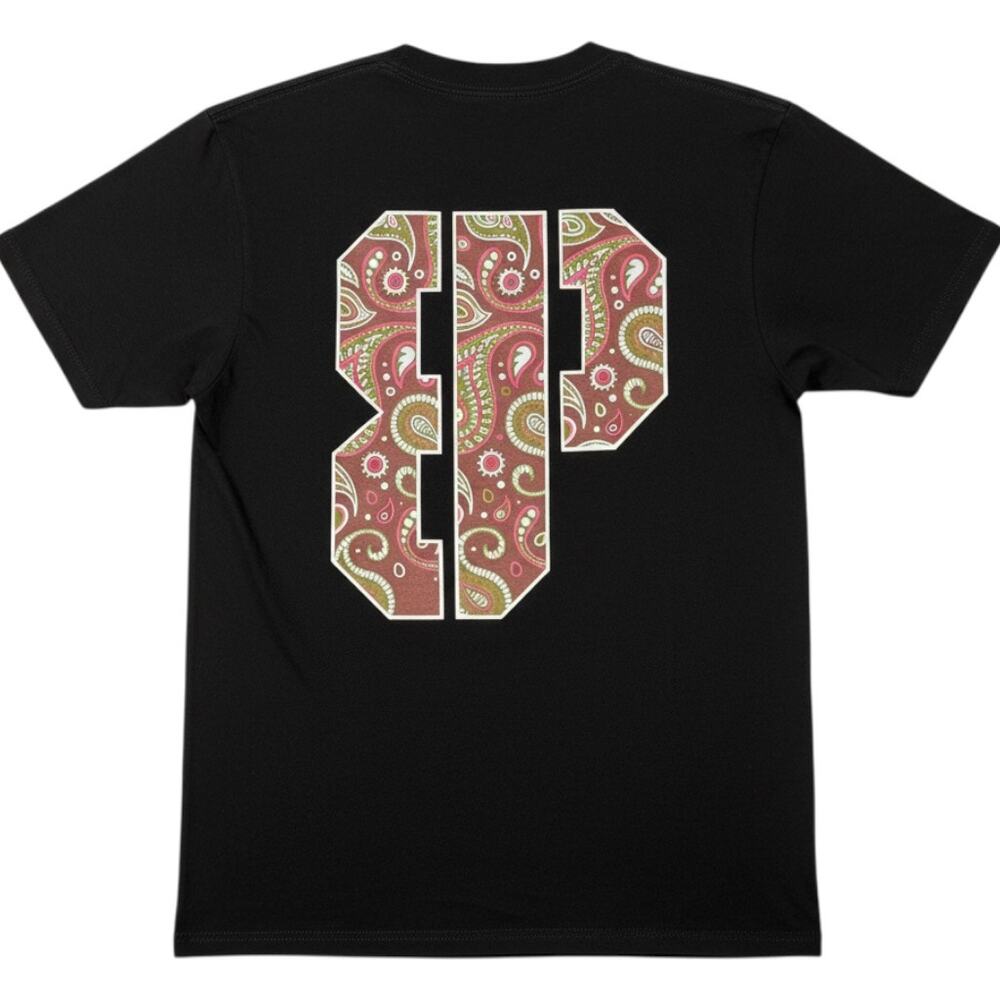 Brooklyn Projects Paisley Logo Graphic Tee Black Shirt Mens Small Limited USA BP